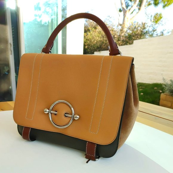 NWT JW ANDERSON Disc Leather Top Handle Satchel - Picture 3 of 16